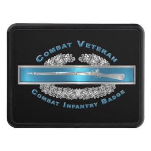 CIB Combat Veteran-Combat Infantryman Badge  Hitch Cover