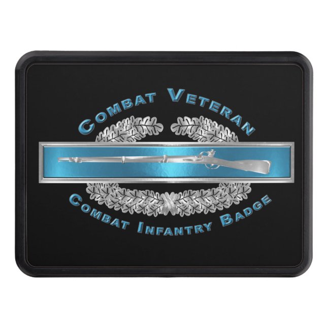 CIB Combat Veteran-Combat Infantryman Badge  Hitch Cover (Front)
