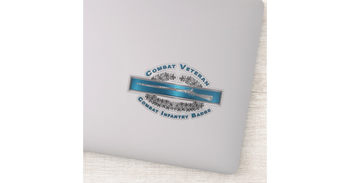 CIB Combat Veteran-Combat Infantryman Badge Sticker | Zazzle