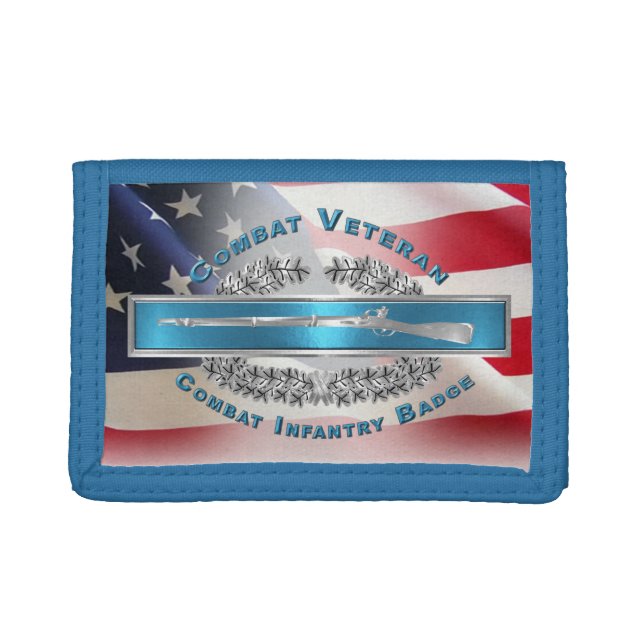 CIB Combat Veteran-Combat Infantryman Badge Trifold Wallet (Front)