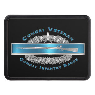 CIB Star Combat Veteran-Combat Infantryman Badge Hitch Cover