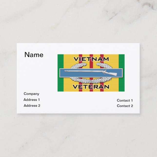 CIB Vietnam Veteran Business Card (Front)