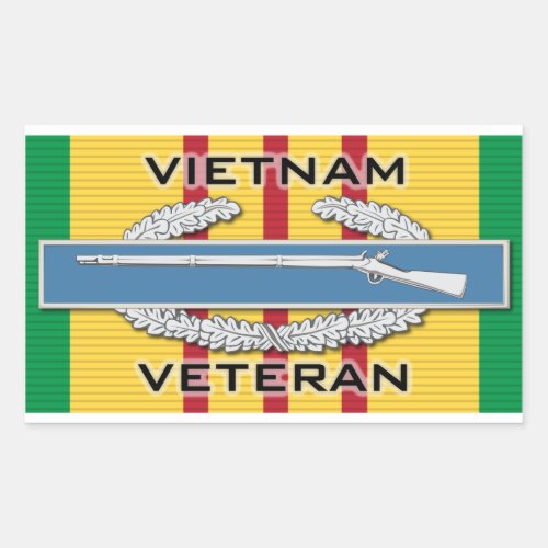 CIB Vietnam Veteran Rectangular Sticker