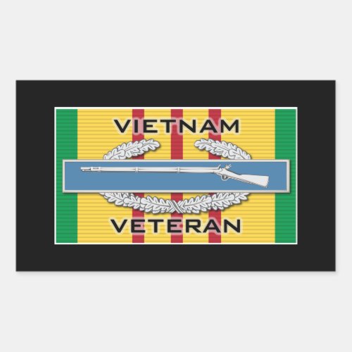 CIB Vietnam Veteran Rectangular Sticker