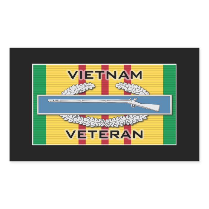 CIB Vietnam Veteran Rectangular Sticker