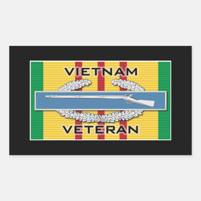 CIB Vietnam Veteran Rectangular Sticker | Zazzle