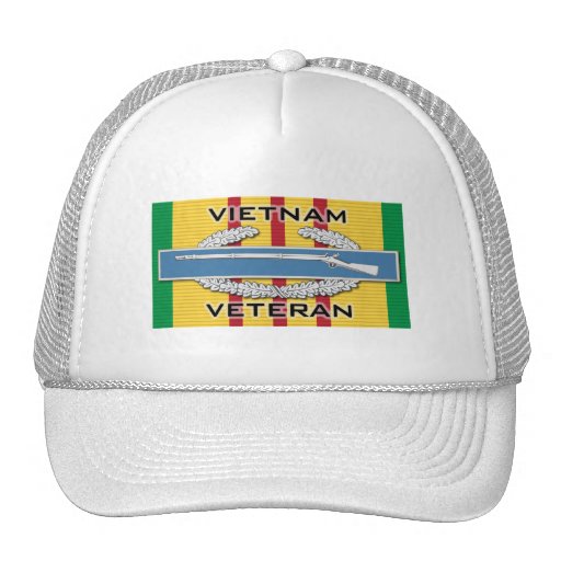 CIB Vietnam Veteran Trucker Hat | Zazzle