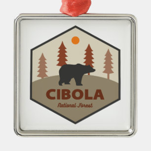 Cibola National Forest Bear Metal Ornament