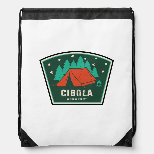 Cibola National Forest Camping Drawstring Bag (Front)