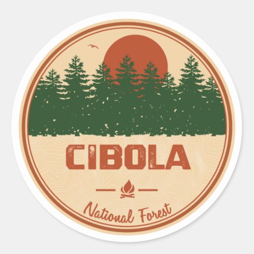 Cibola National Forest Classic Round Sticker