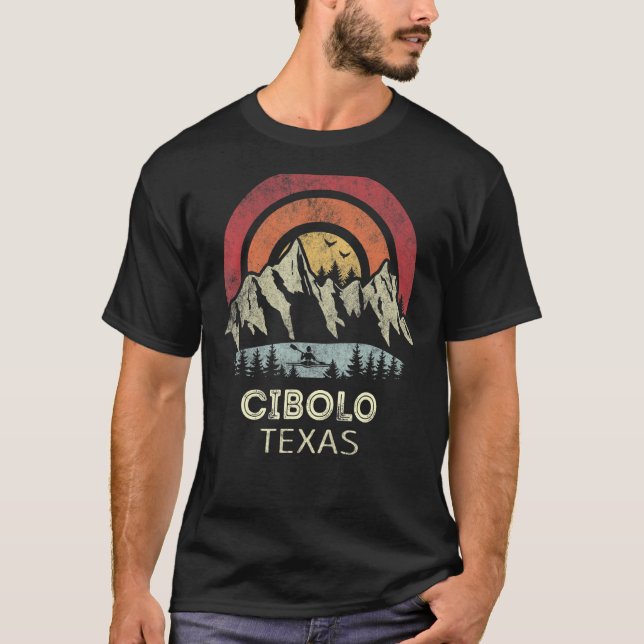 Cibolo Texas Mountain Sunset Sunrise Kayaking T-Shirt (Front)