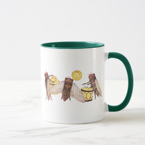 Cicada Band with Gong Trumpet and Drum Mug