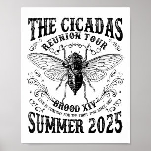 Cicada Brood Xiv Reunion Tour Swarm Cicadas Summer Poster