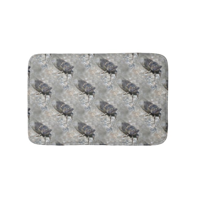 Cicada Bug Animal Nature Pattern Bathroom Mat (Front)