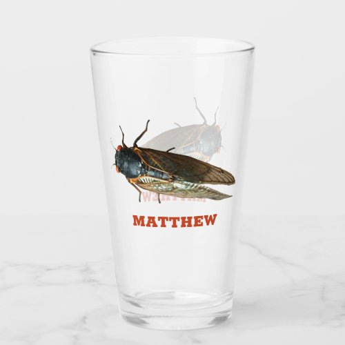 Cicada Bug Insect Photo Personalized Glass