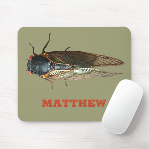 Cicada Bug Insect Photo Personalized Mouse Pad
