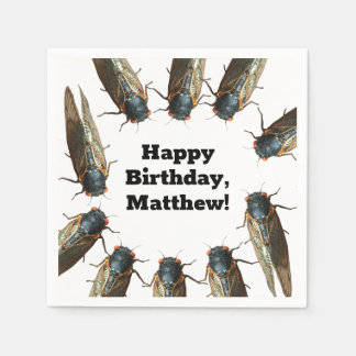 Cicada Bug, Insects Photo Personalized Napkins