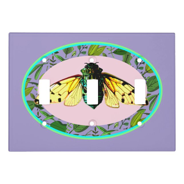 Cicada Bugs Insect Summer Tour Emergence Camping  Light Switch Cover (Front)