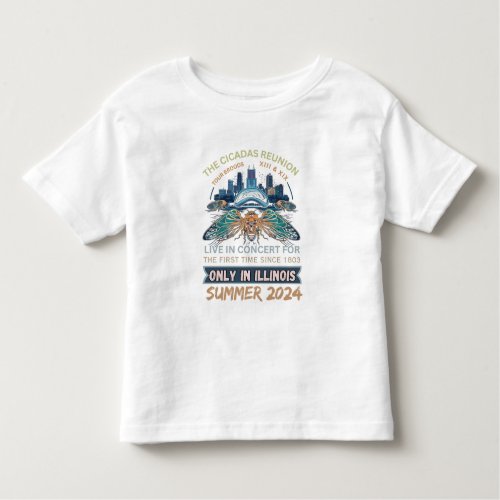 Cicada Concert Tour 2024 Illinois Cicada Broods Toddler T_shirt