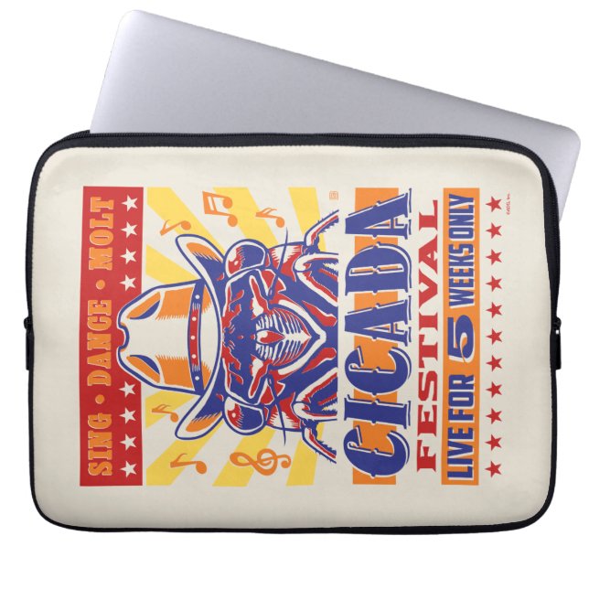 Cicada Country Music Festival Laptop Sleeve (Front)