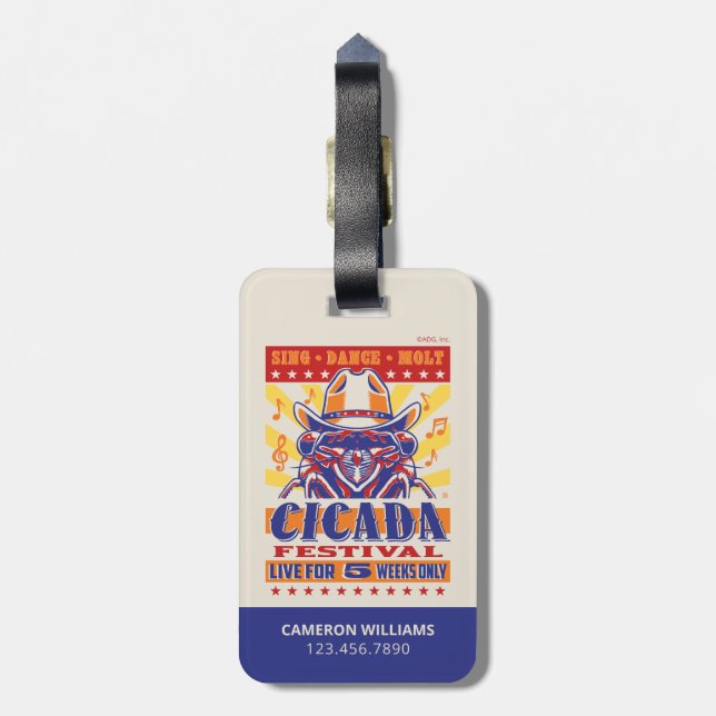 Cicada Country Music Festival Luggage Tag (Back Vertical)