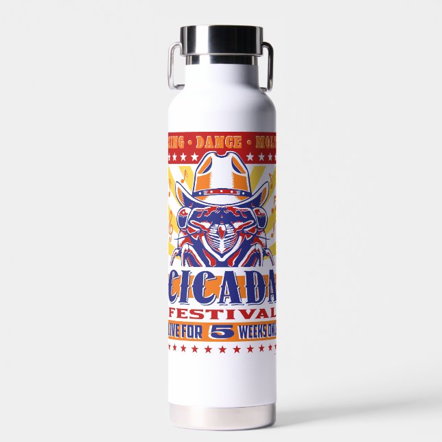 Cicada Country Music Festival Water Bottle (Front)