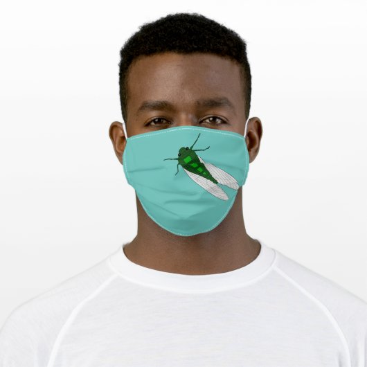 Cicada insect adult cloth face mask (Worn)