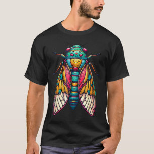 Cicada Insect Bug Colorful Cicada Men Women T-Shirt