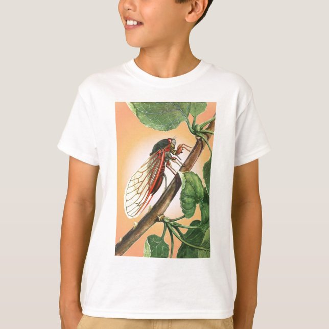 Cicada Insect Illustration Art T-Shirt (Front)