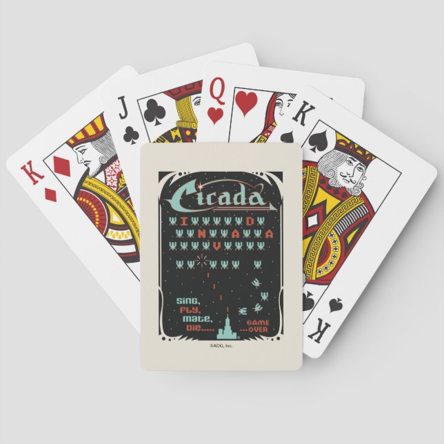 Cicada Invada Poker Cards (Back)