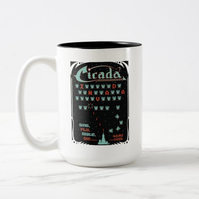 Cicada Invada Two-Tone Coffee Mug (Left)