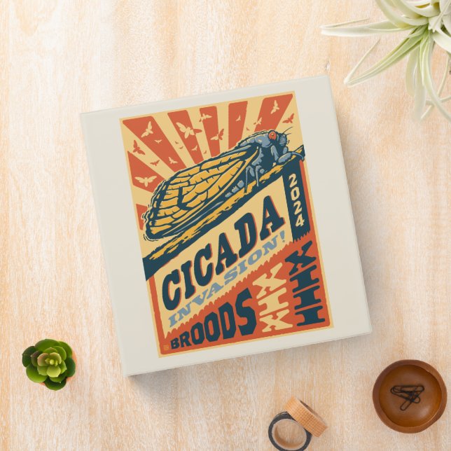 Cicada Invasion 2024 Letter Press 3 Ring Binder (In Situ)