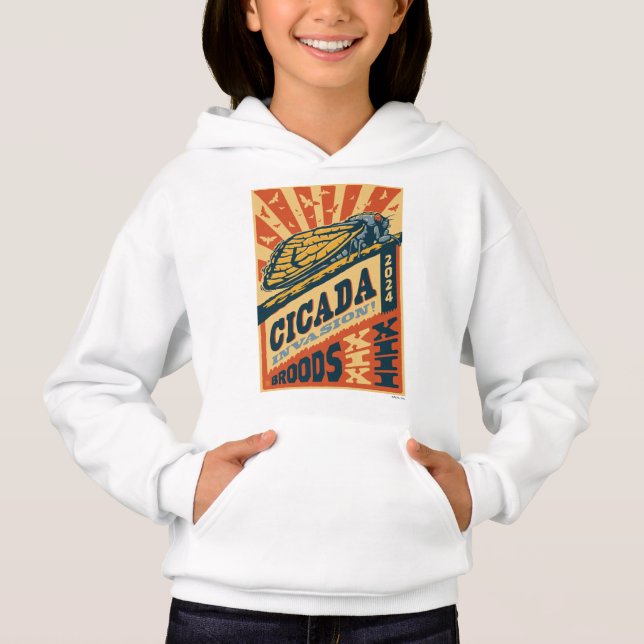 Cicada Invasion 2024 Letter Press Hoodie (Front)