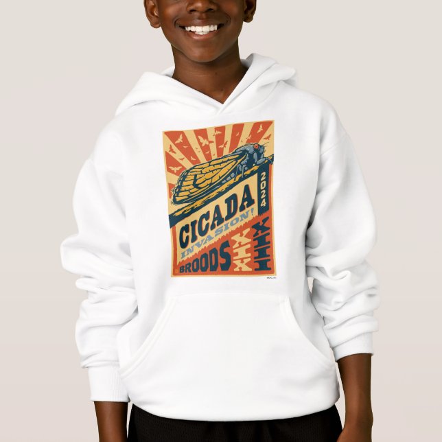Cicada Invasion 2024 Letter Press Hoodie (Front)