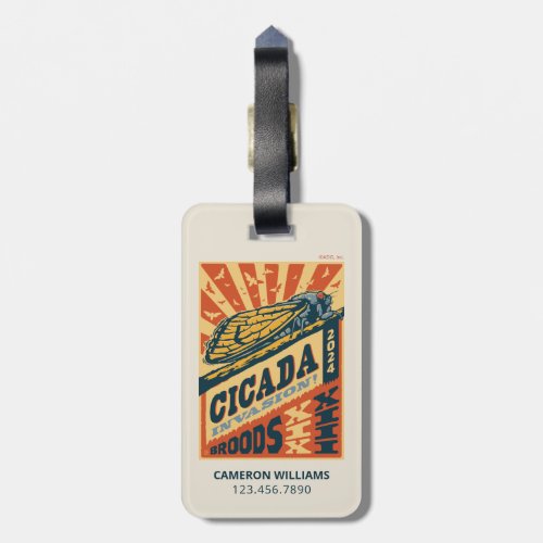 Cicada Invasion 2024 Letter Press Luggage Tag