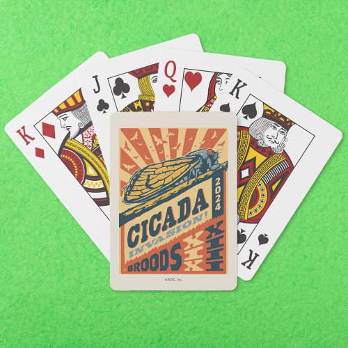 Cicada Invasion 2024 Letter Press Playing Cards