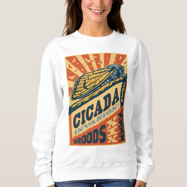 Cicada Invasion 2024 Letter Press Sweatshirt (Front)