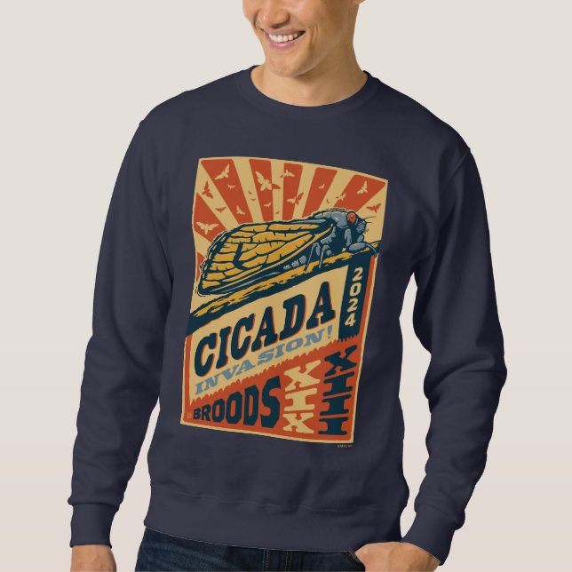 Cicada Invasion 2024 Letter Press Sweatshirt (Front)