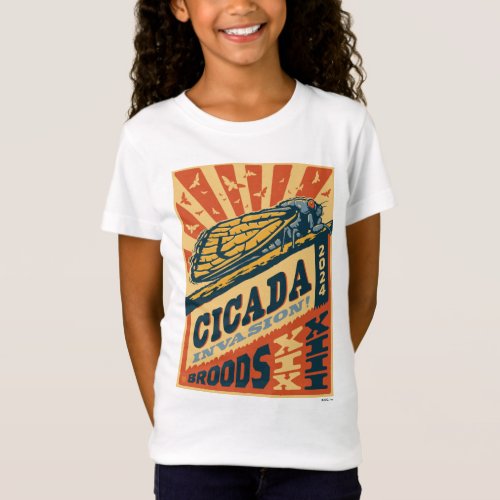 Cicada Invasion 2024 Letter Press T_Shirt