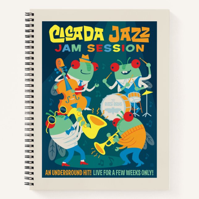Cicada Jazz Jam Session Notebook (Front)