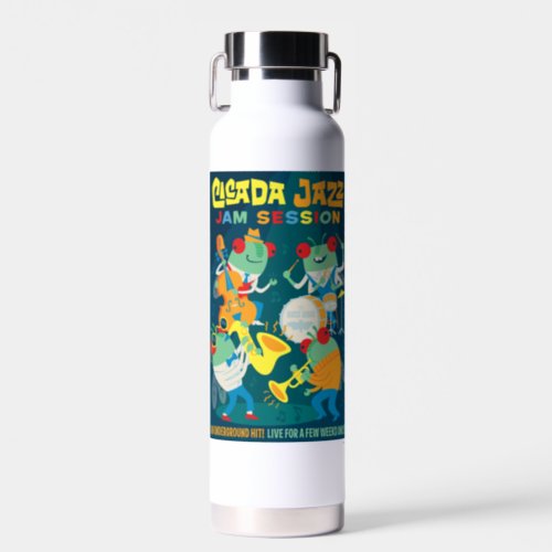 Cicada Jazz Jam Session Water Bottle