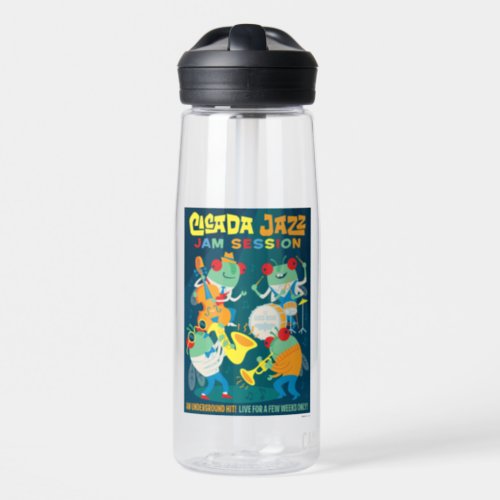 Cicada Jazz Jam Session Water Bottle