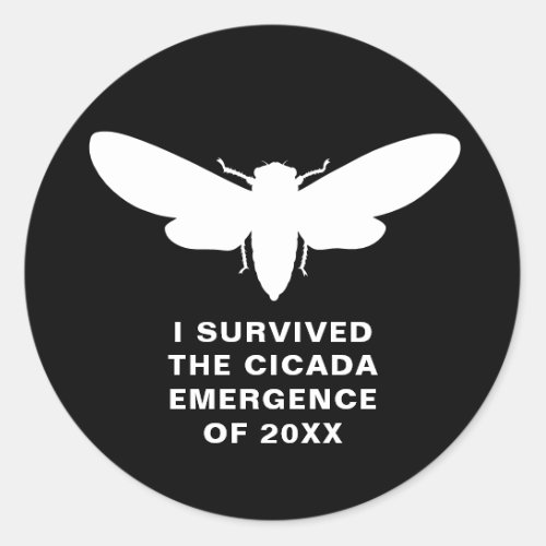 Cicada Magicicada Emergence Survivor Classic Round Sticker