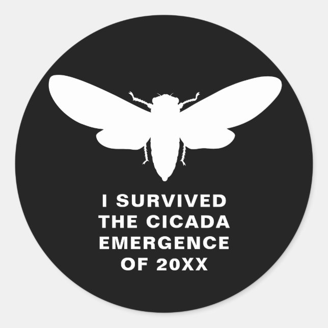 Cicada Magicicada Emergence Survivor Classic Round Sticker (Front)