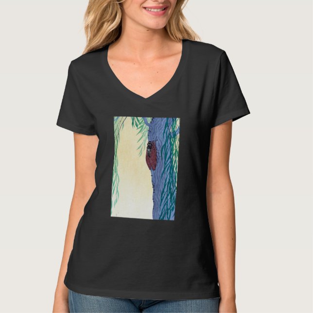 Cicada on Tree of the Moon by Ohara Koson T-Shirt (Front)