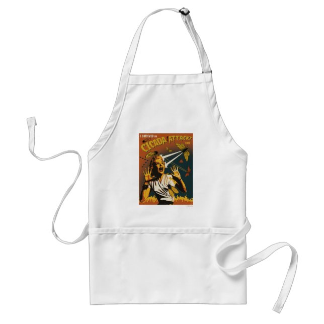 Cicada Screaming Lady 2024 Adult Apron (Front)