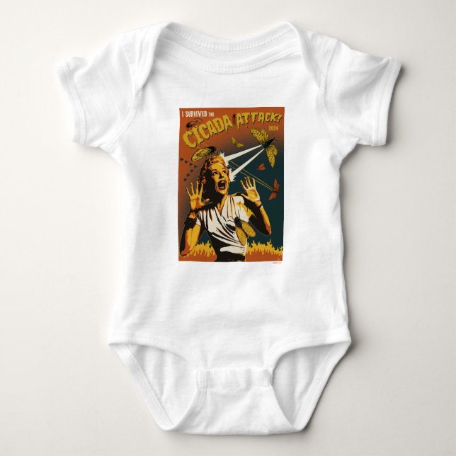 Cicada Screaming Lady 2024 Baby Bodysuit (Front)