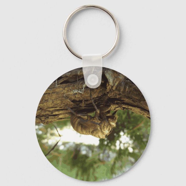 Cicada shell. It was in a hurry. Keychain (Front)