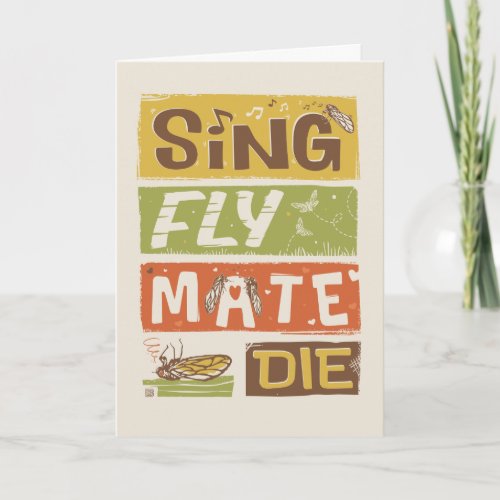 Cicada Sing Fly Mate Die Card