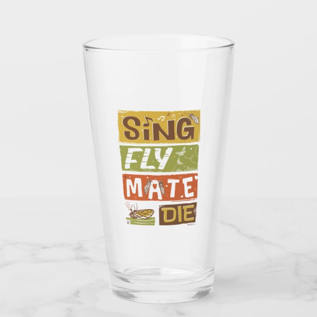 Cicada Sing Fly Mate Die Glass (Front)